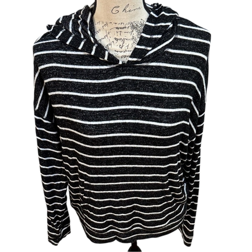 🦅 Hoodie: Soft Striped Lightweight American Eagle Outfitters Pullover Cozy
